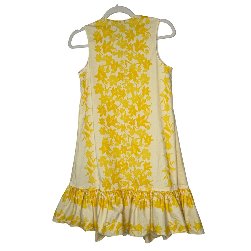 Sachin & Babi x Dillard's Yellow Floral Ruffle Hem Shift Dress Womens Size 2 - Picture 2 of 14